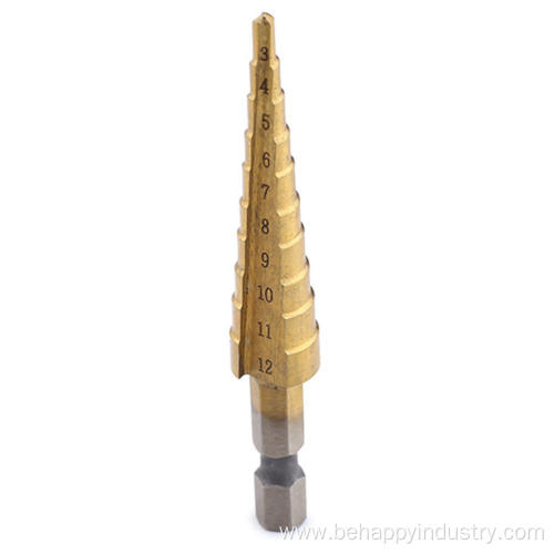 Straight Flute Titanium Step Drill Bit